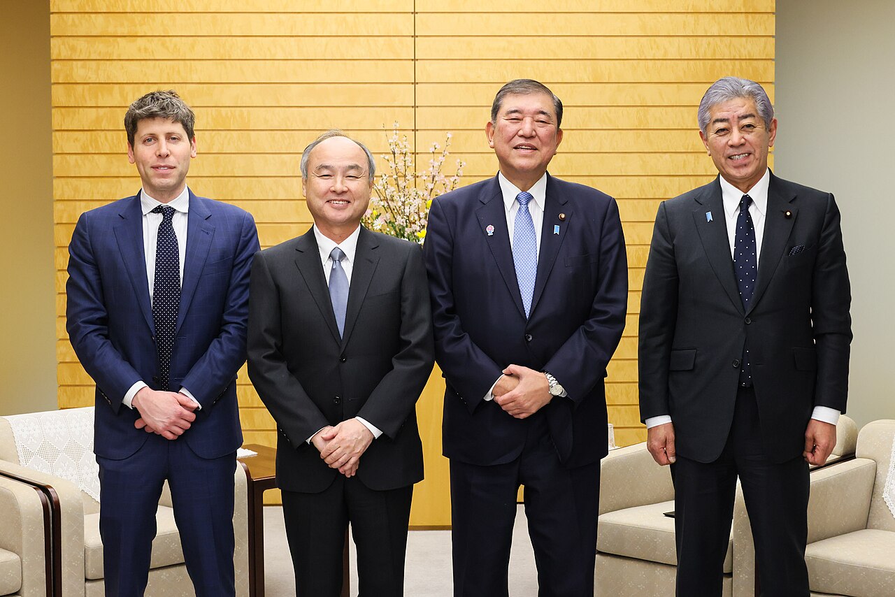 孫正義氏とサム・アルトマン氏の会談（2025年2月3日、首相官邸）