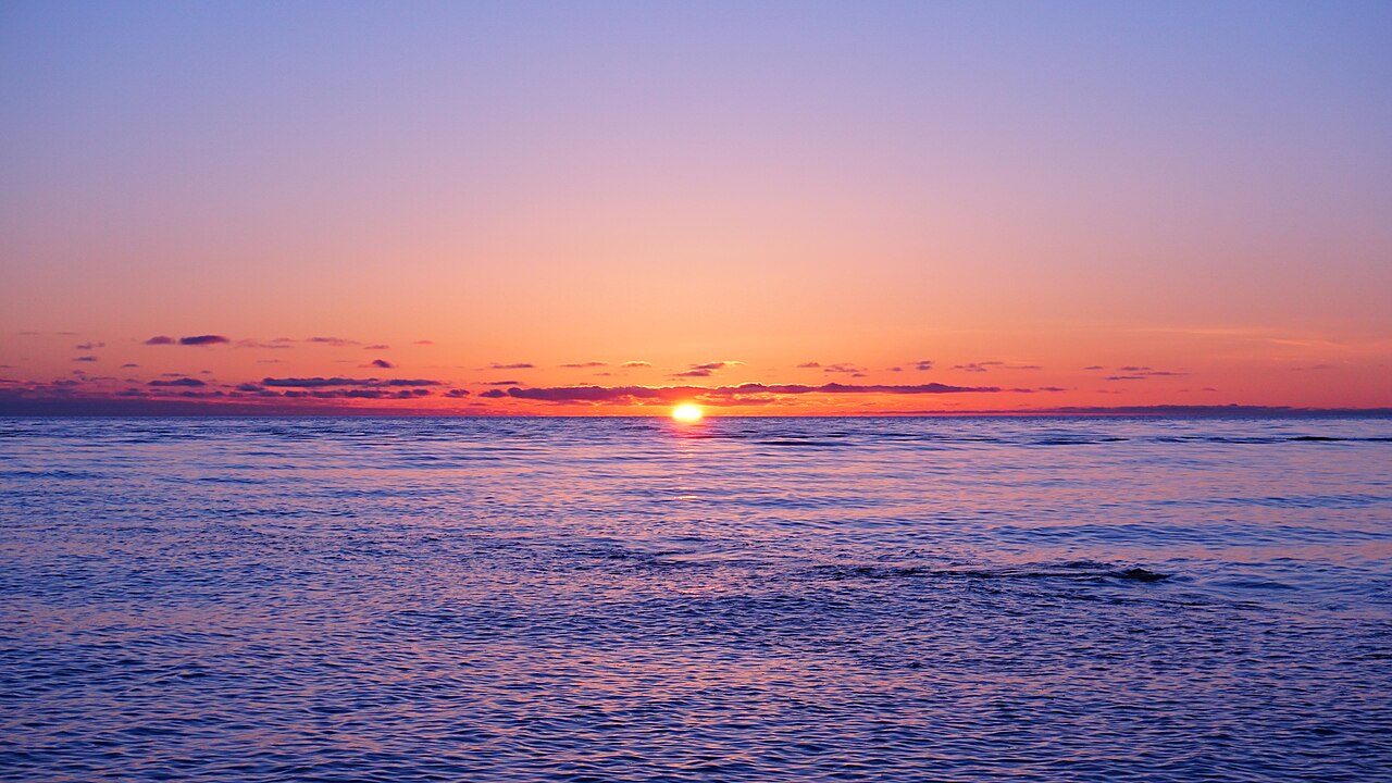 秋田県能代市の夕焼け