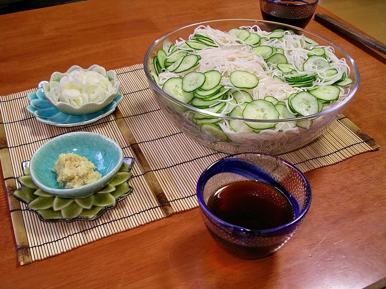 冷たいそうめん