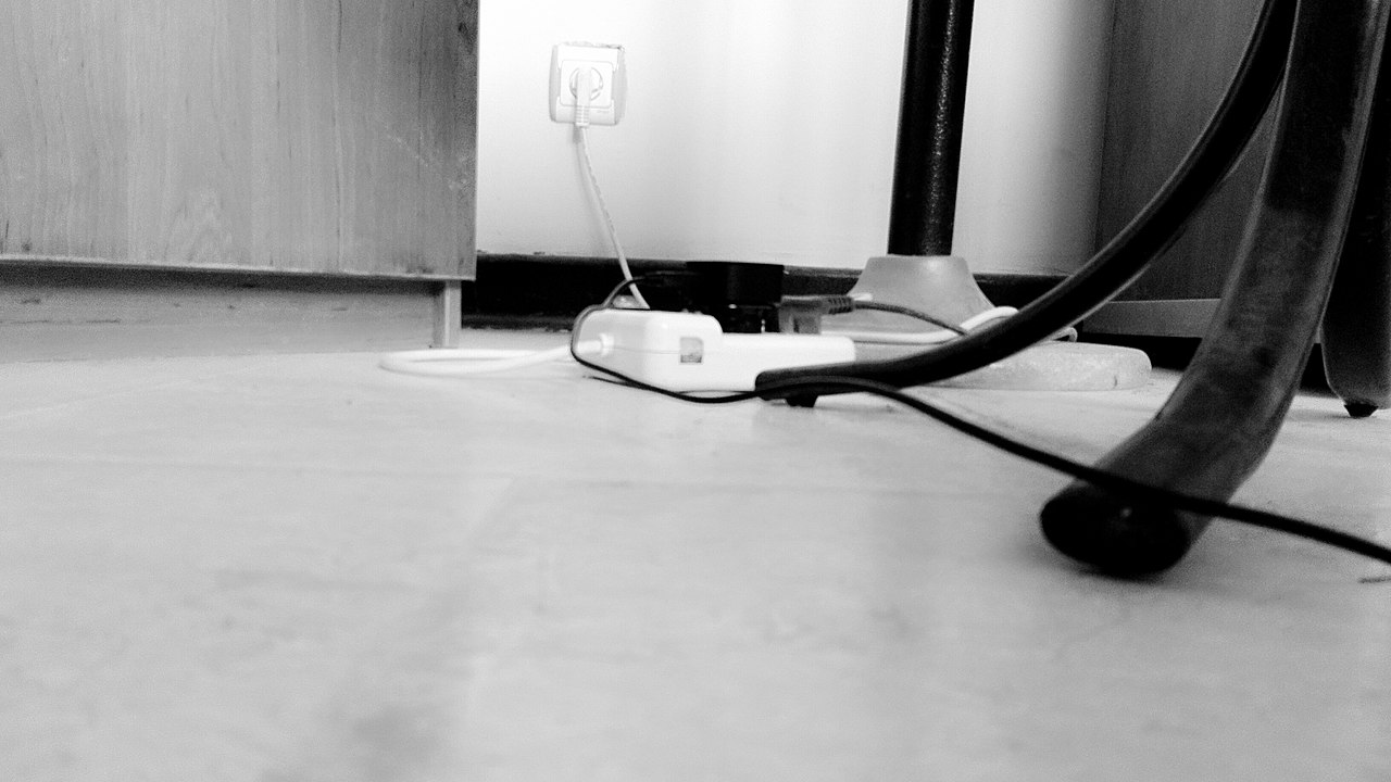 使用中の電源タップ