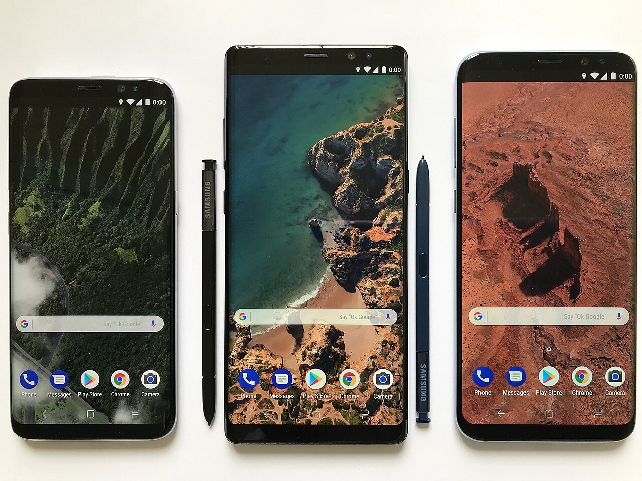 複数のAndroidスマートフォン
