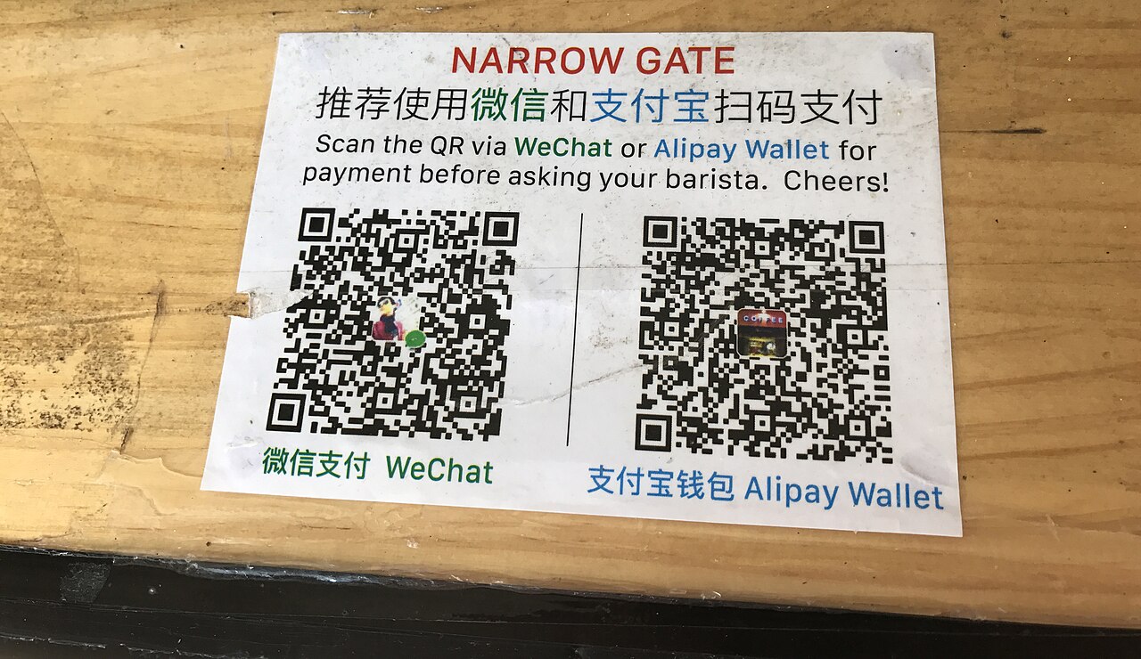 QR codes for mobile pay in China