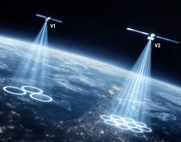 次世代衛星Starlink Mobile V2のイメージ図